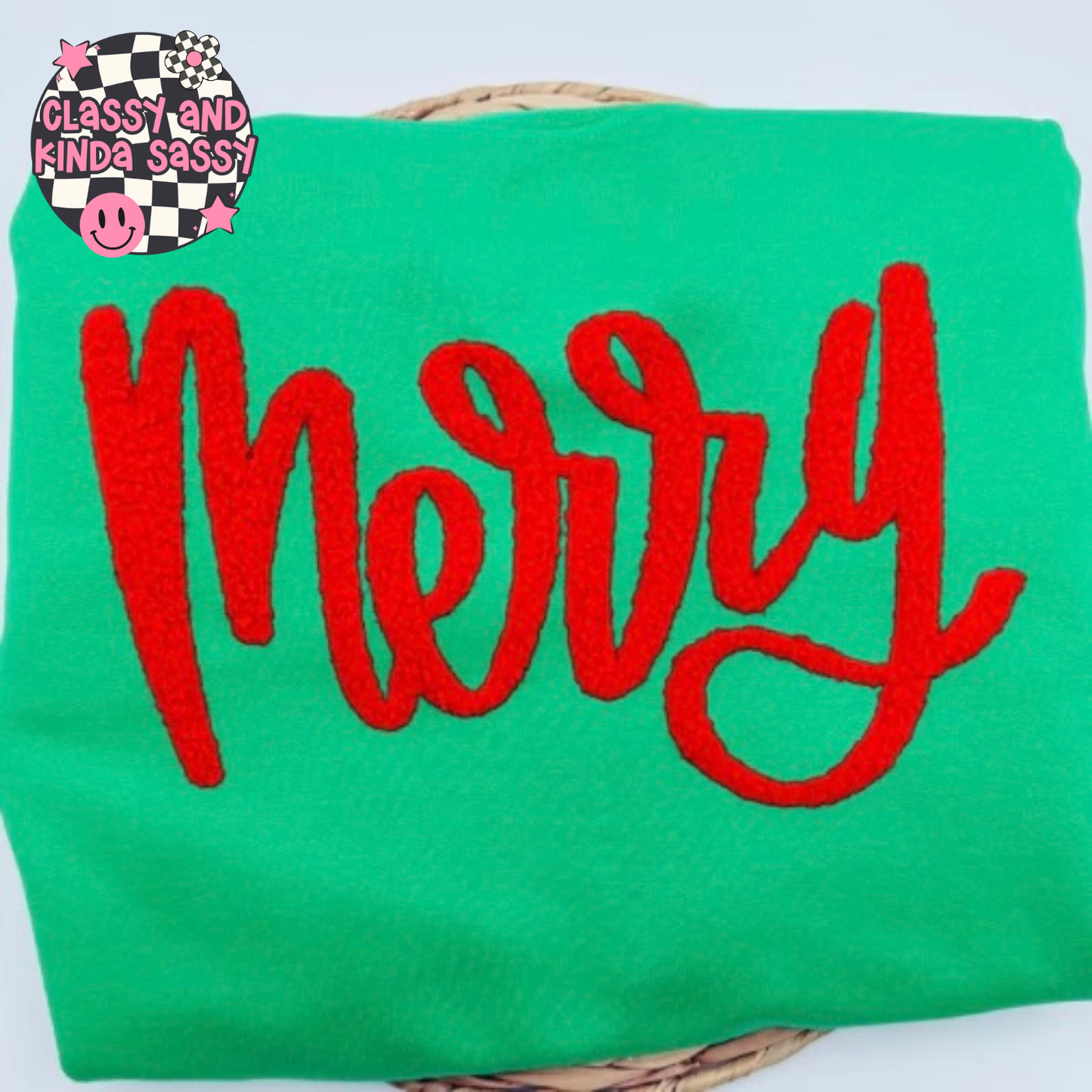 Merry Fluffy Patch Sweatshirt