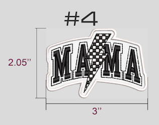 Mama Checkered Bolt patch