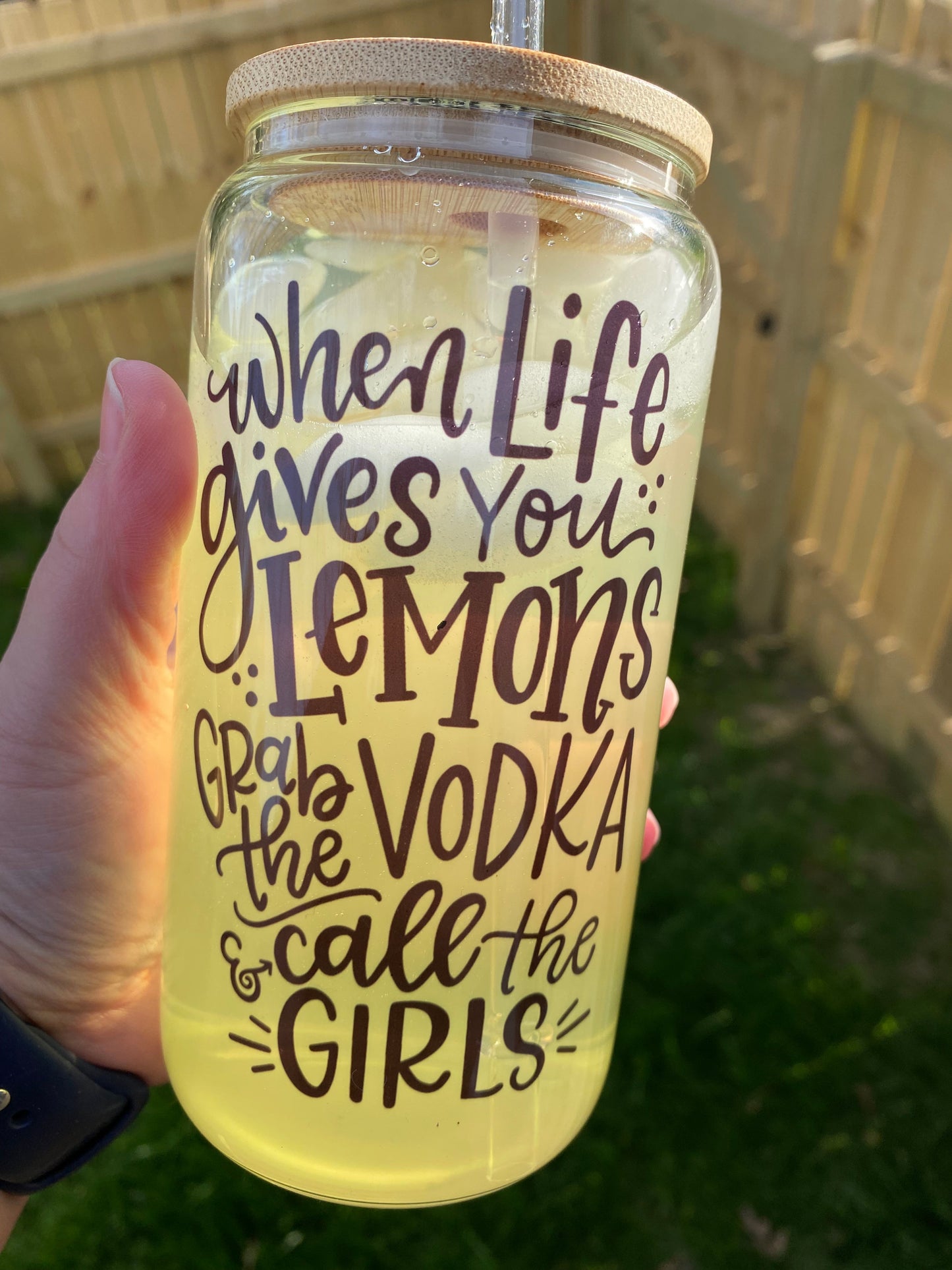 Grab The Vodka And Call The Girls Glass Can