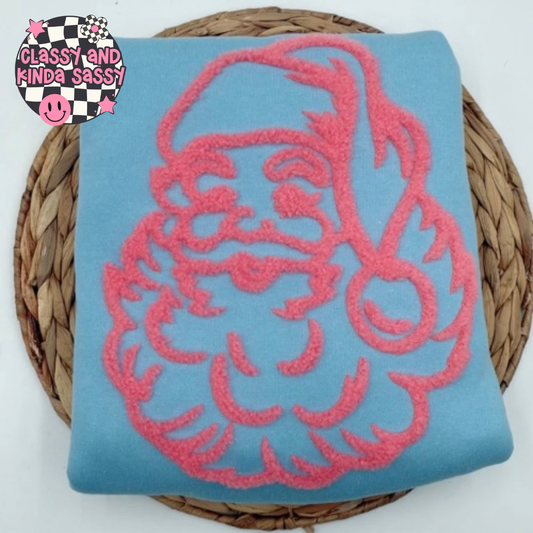 Pink Santa Fluffy Patch Sweatshirt
