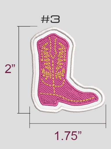 *PREORDER* Pink and Gold Boot Patch