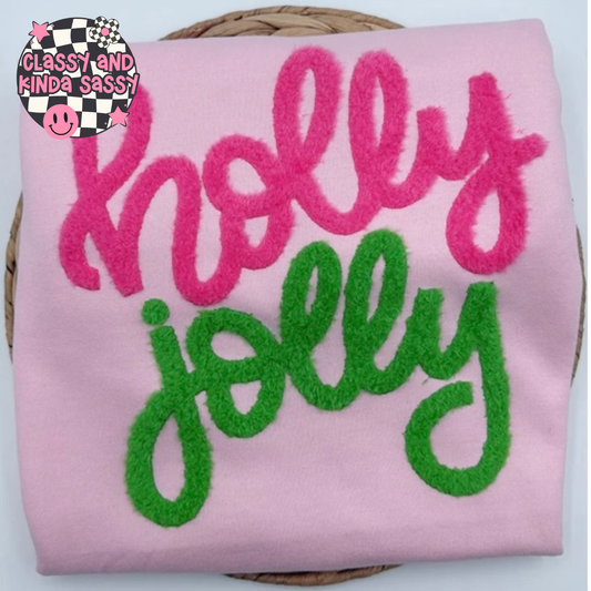 Holly Jolly Fluffy Patch Sweatshirt