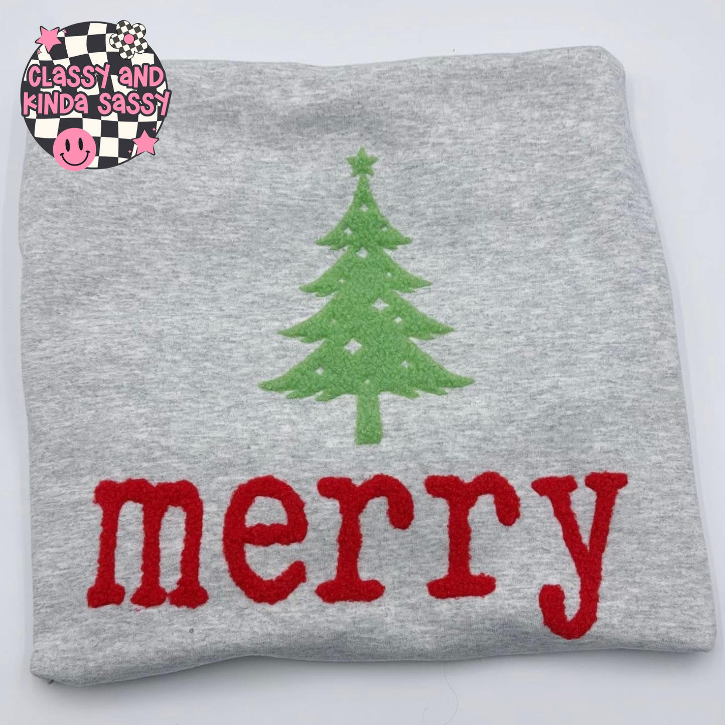Merry Tree Fluffy Patch Sweatshirt