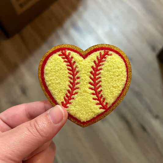 Softball Heart Patch