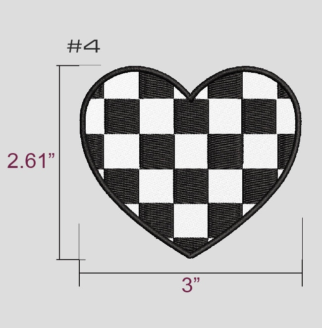 Checkered Heart Patch