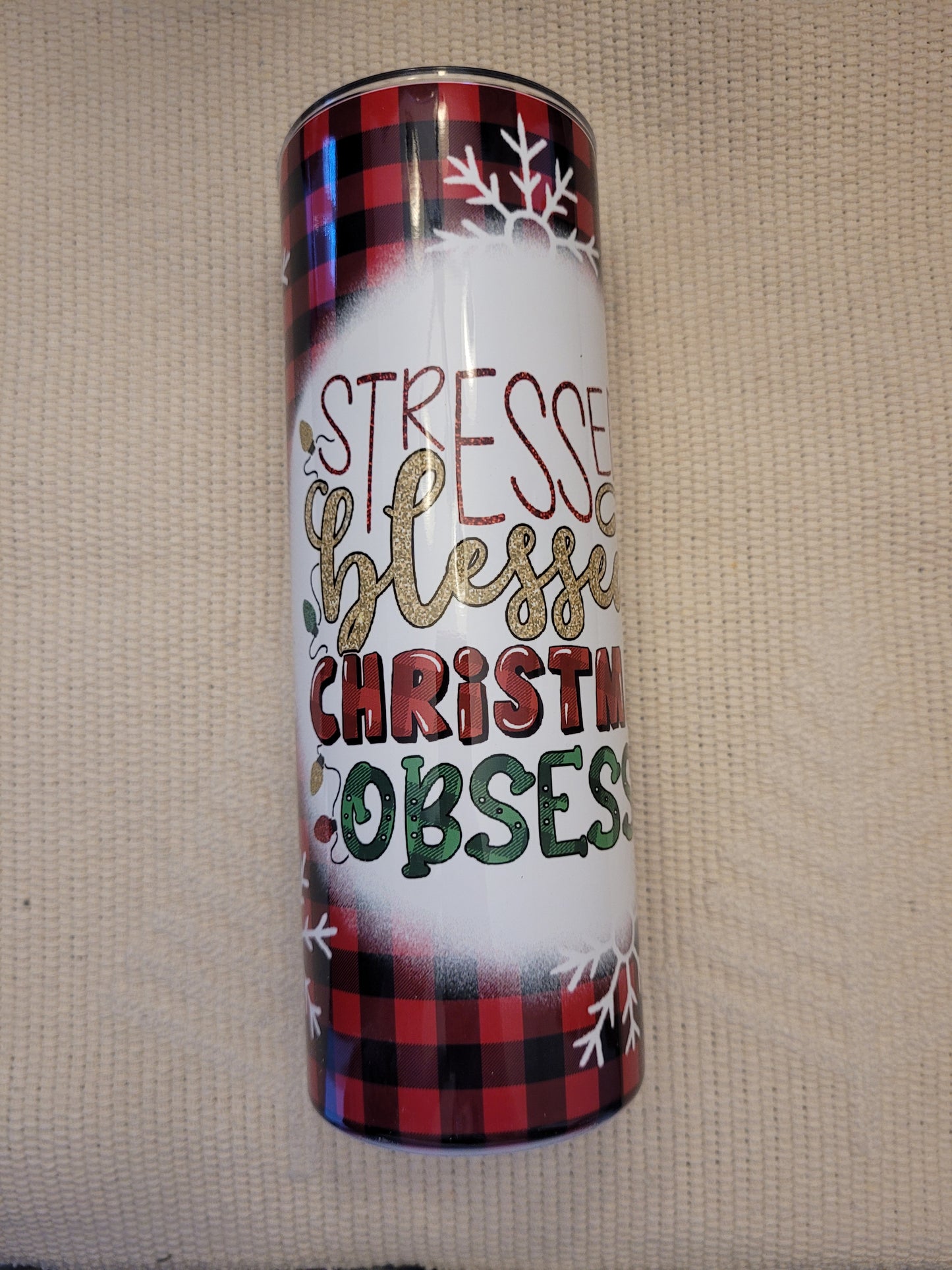 RTS Stressed, Blessed, Christmas Obsessed Tumbler
