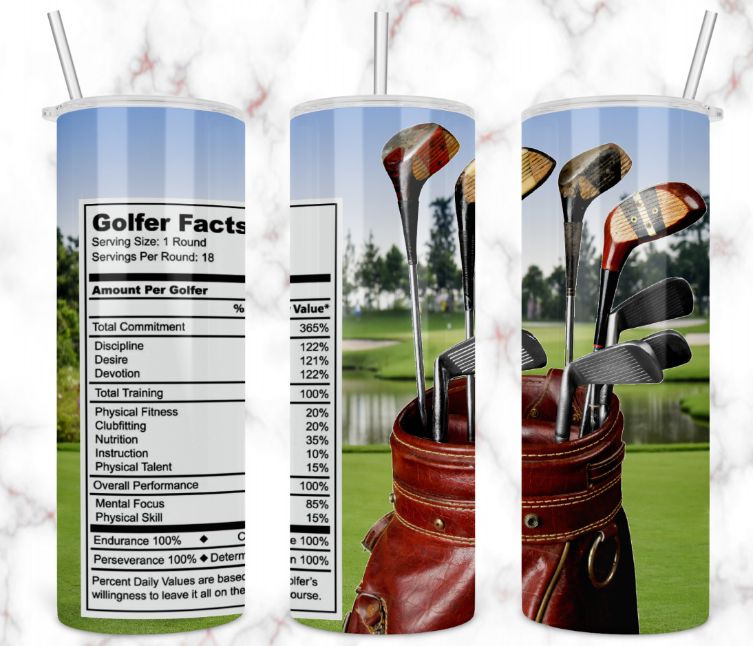Golf Nutrition Facts Tumbler