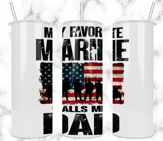 Marine Dad Tumbler