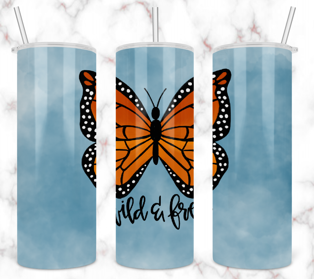Butterfly Wild and Free Tumbler