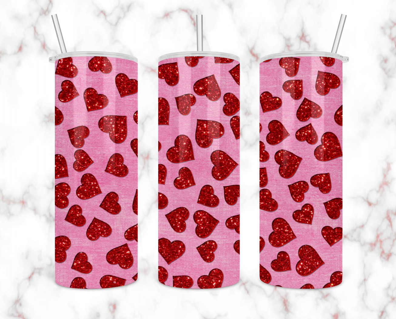 Red Hearts Tumbler