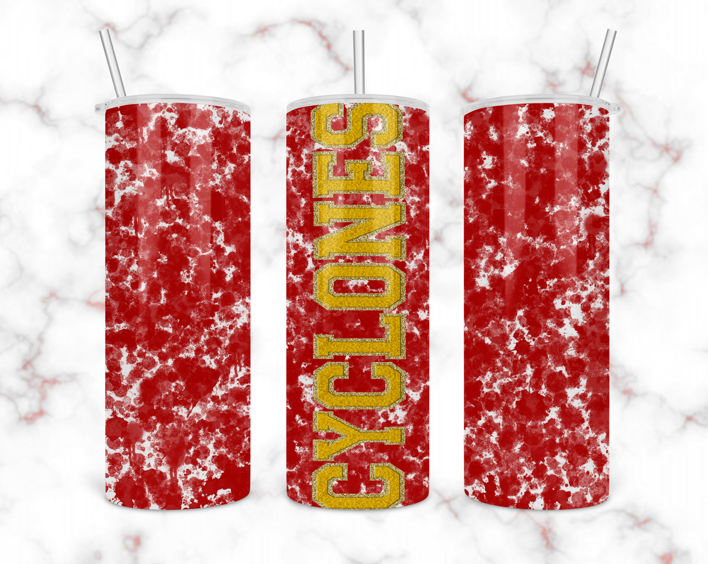Cyclones Red and Gold Tumbler