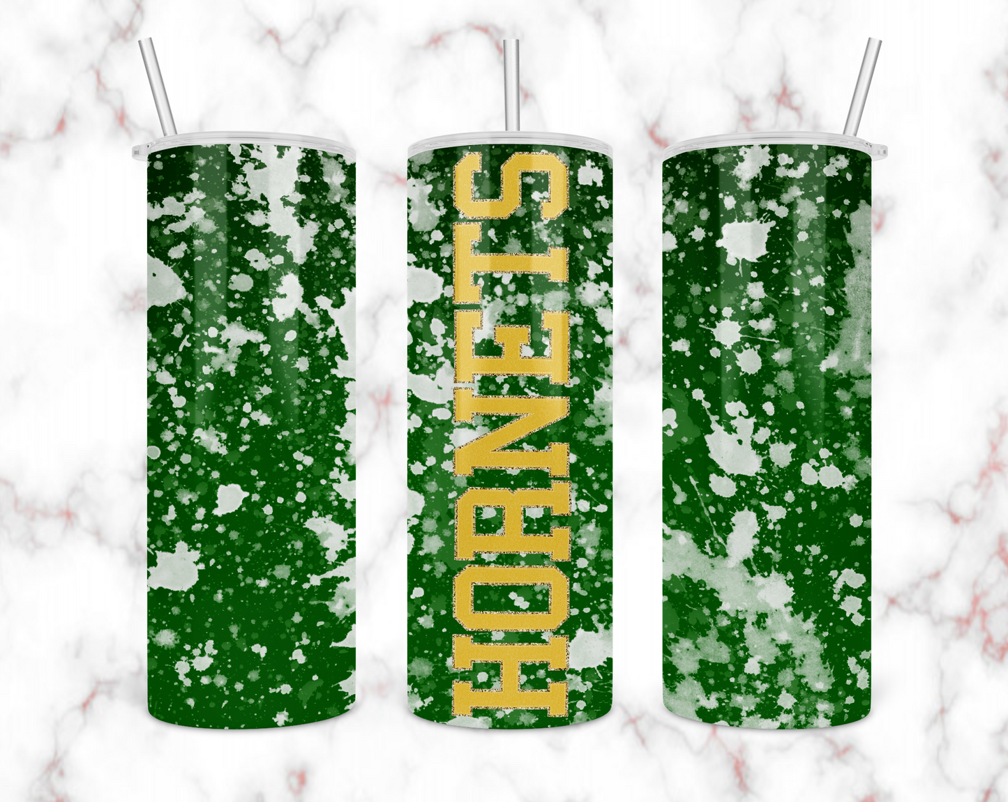 Hornets Green and Yellow Tumbler